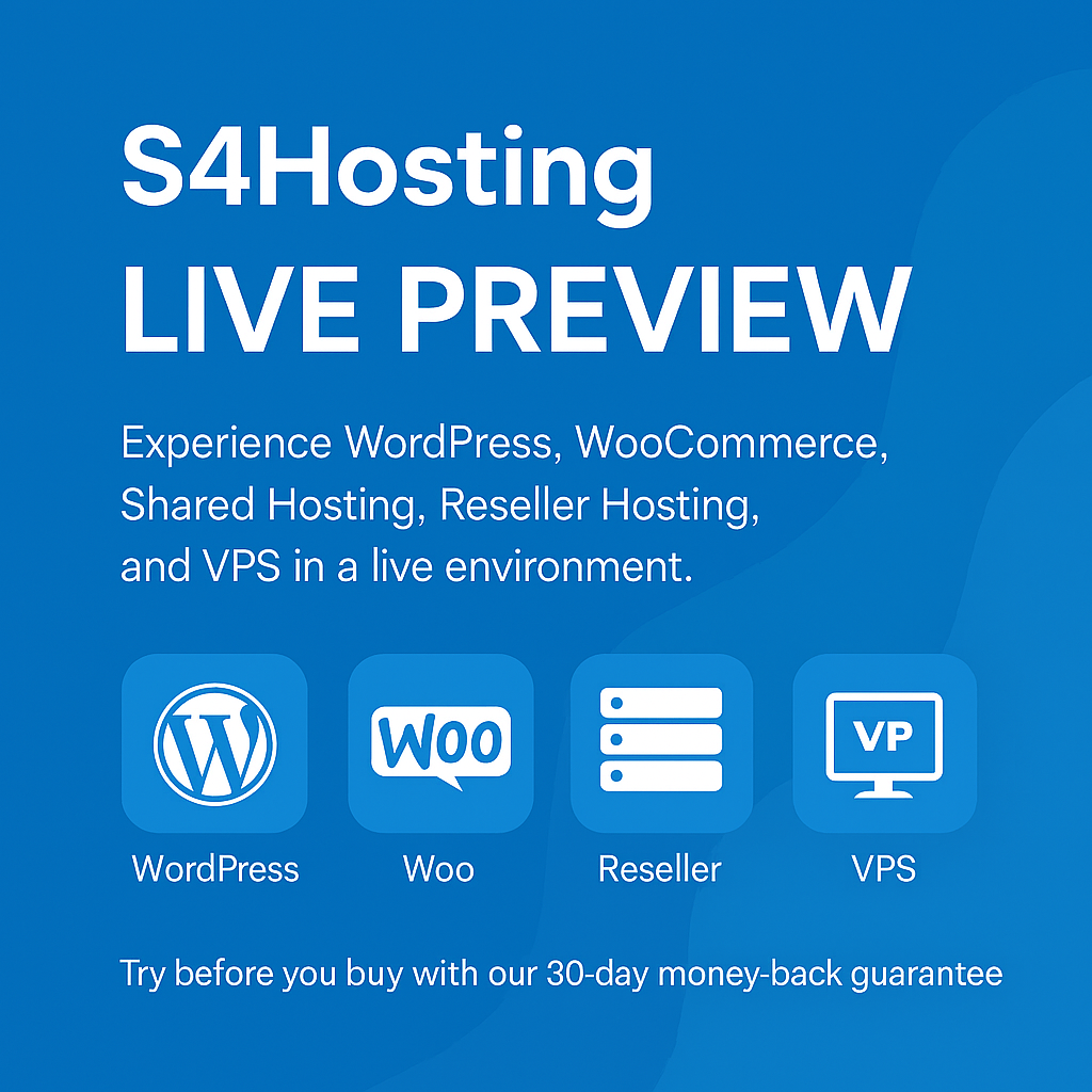 S4Hosting Live Preview